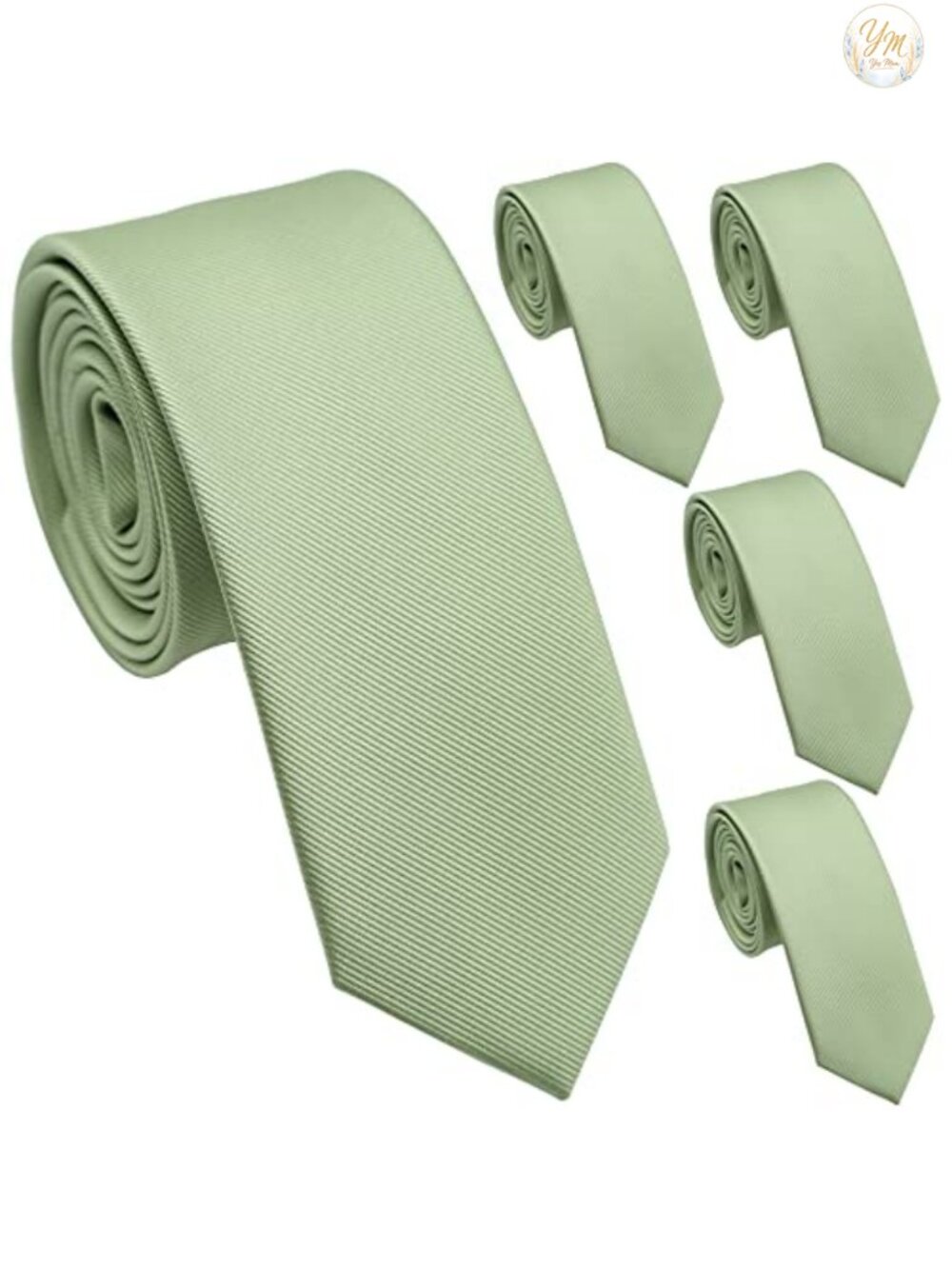 Skinny Ties for Men, 2.5-Inch Slim Neckties, Solid Color Packs